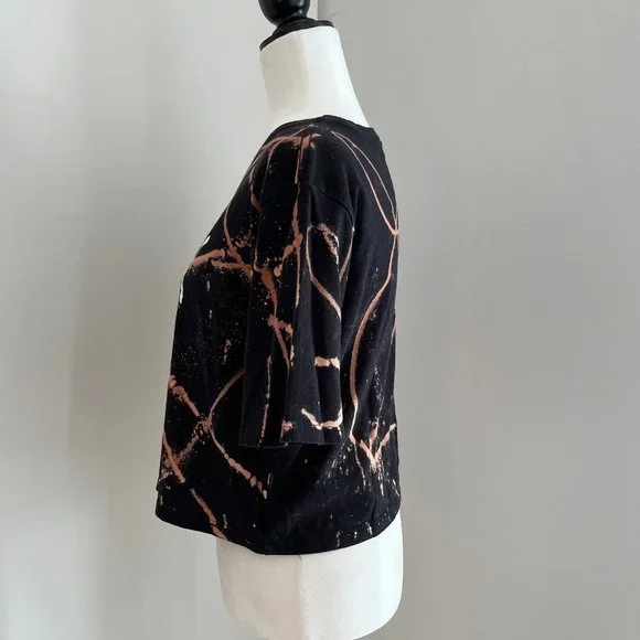 ✨Upcycled | Puma | Cropped T Shirt | Small | Black - Picture 7 of 12